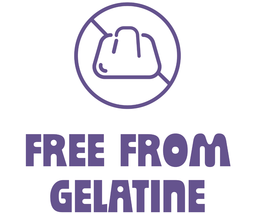 Icono de chuches sin gelatina animal para dietas veganas en tienda de gominolas online.