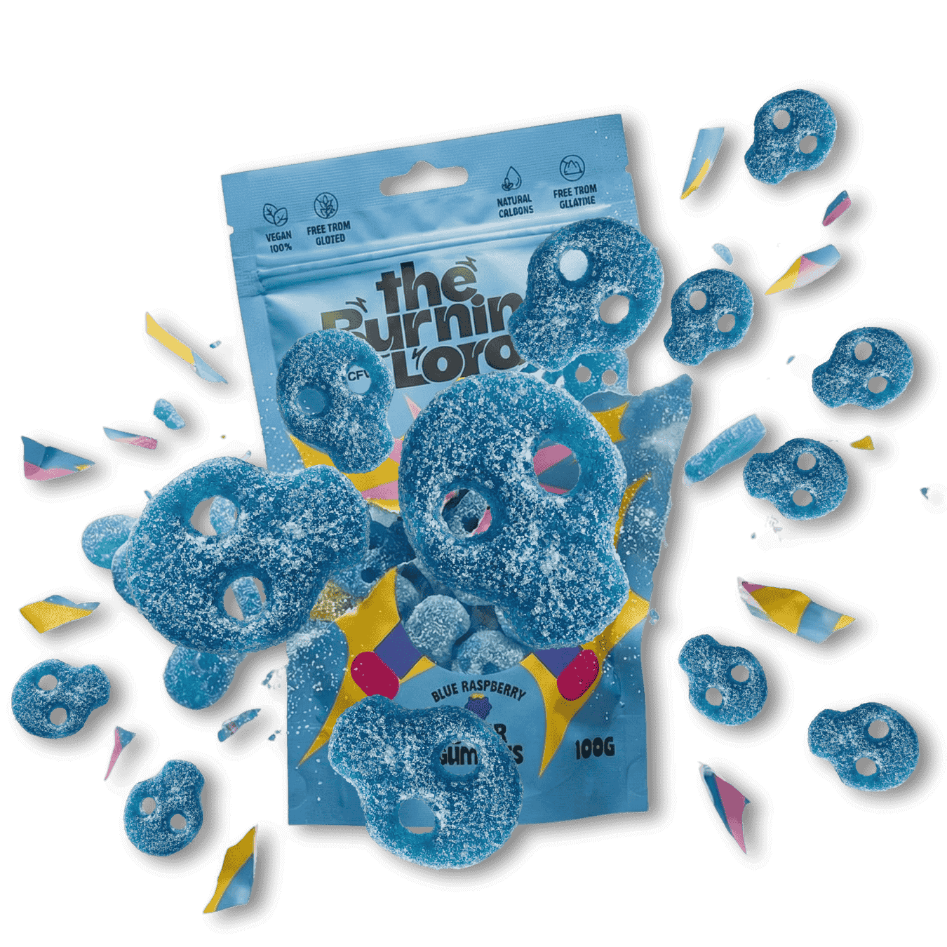 Chuches ácidas de frambuesa